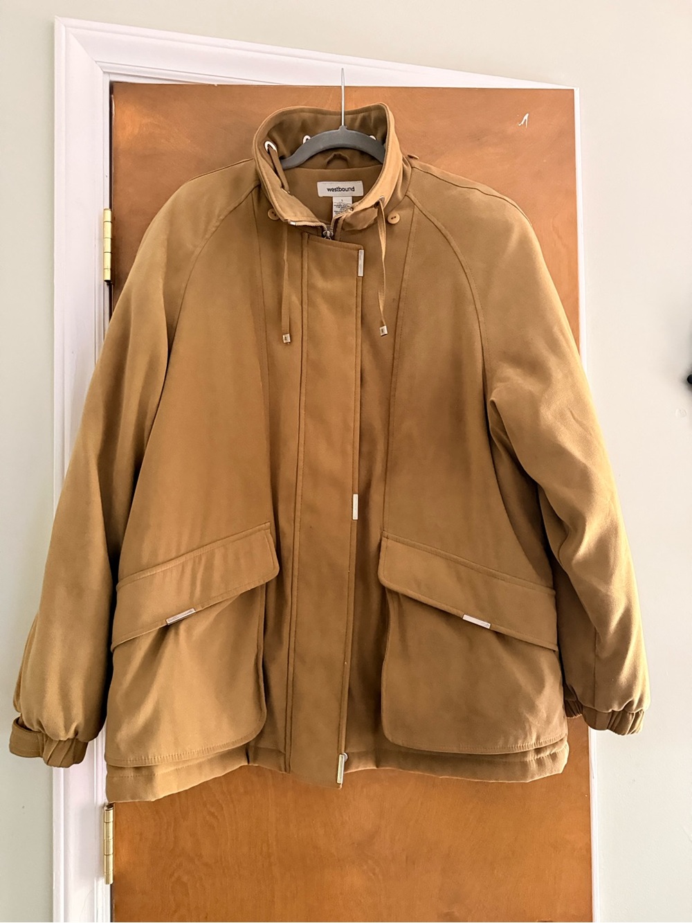 Westbound Camel Utility Jacket with High Collar
